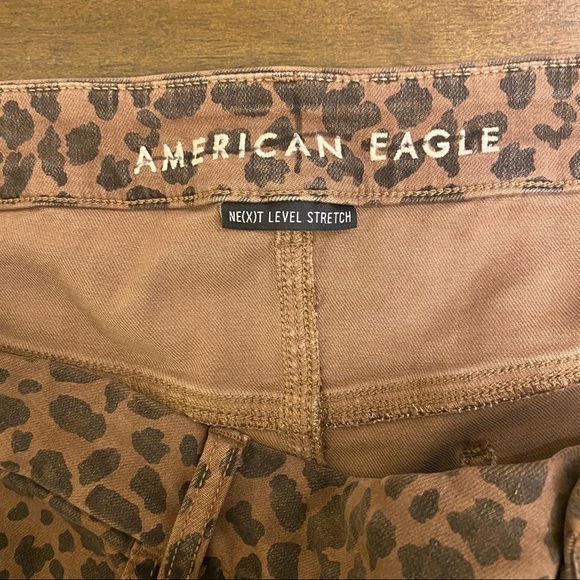 American Eagle Super High Rise Jeggings, Curvy Stretch Leopard Cheetah Plus 24 - Picture 8 of 12